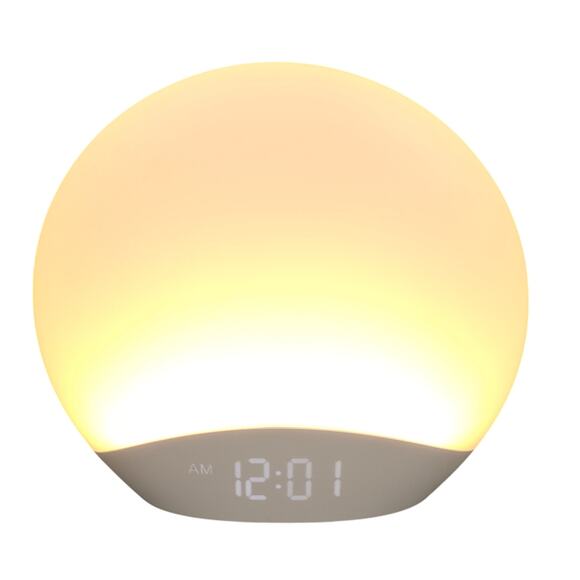 Reacher R7 Sunrise Alarm Clock Sound Machine Night Light Sleep Aid White EUC - Picture 10 of 12